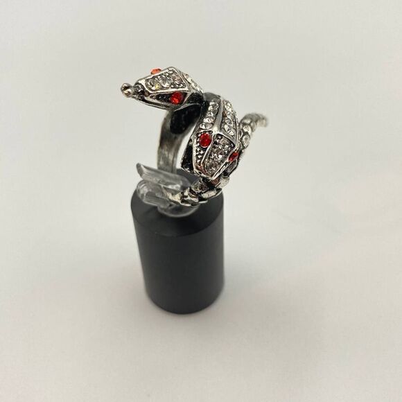 Amrita Singh Crystal Two-Head Snake Ring - Picture 5 of 8